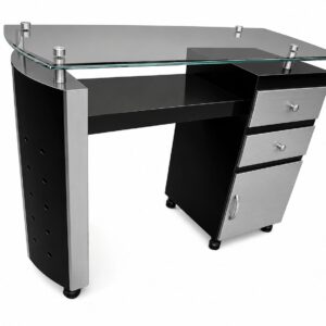 Mesa de Manicura de Lujo Modelo Iker (Cubierta de Cristal)