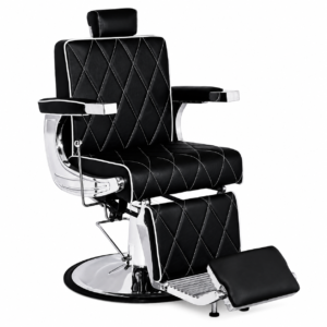 Sillón de Barbero Moderno Hidraulico Plata Modelo DL1008N