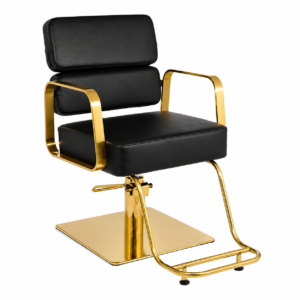 Sillón de barbería Hidraulico Dorado Modelo DL1109