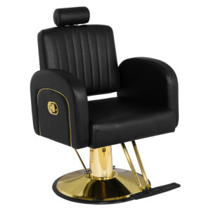 Sillón de barbería Reclinable Hidraulico Dorado Modelo DL1197